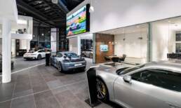 Architekturaufnahme des Porsche Zentrums in Lüneburg fotografiert von Thorsten Scherz
